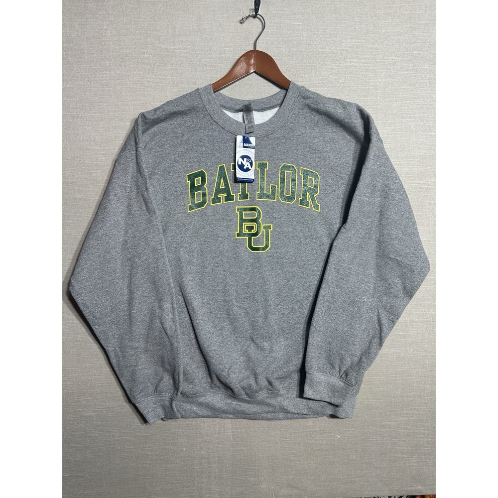 NWTS Baylor BU Sweatshirt Crewneck Heavy Blend Gildan Grey XXL Pullover